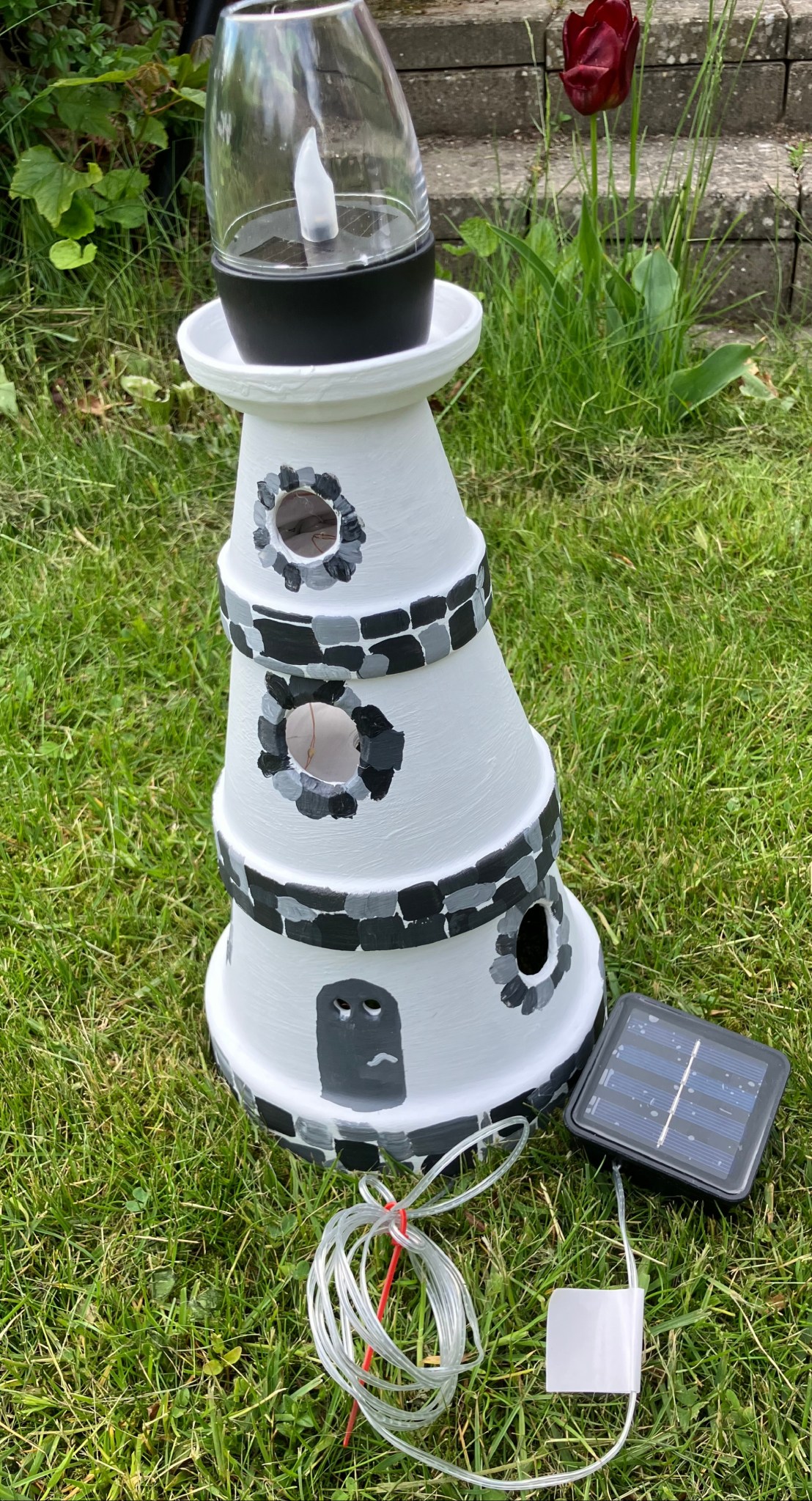 Creative Terracotta Lighthouse Garden Decor with solar lamps – A Sleepy ...